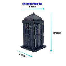 The Phone Box Sculpture. 7.5 Inches Tall. 100% Handmade. Made Out Of Scrap Metal. A Perfect & Unusual Gift For Sci-Fi Fan - thumbnail 2