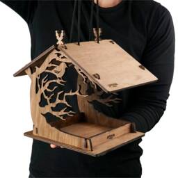 Birdfeeder For Patio & Garden Rustic Birdhouse Wood Bird House Bird Feeder Garden Decor