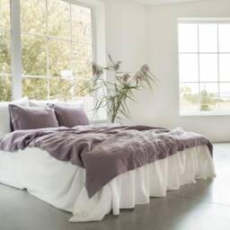 Natural Linen Bed Sheets/Queen Flat Linen Bedding Super King Size Bedding - thumbnail 3