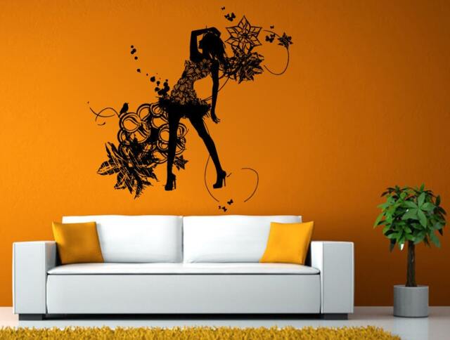 Fashion Shopping Style Woman Female Girl Dressing Design Swag Getup Wall Window Sticker Decal Vinyl Silhouette Decor L1918 - image 1