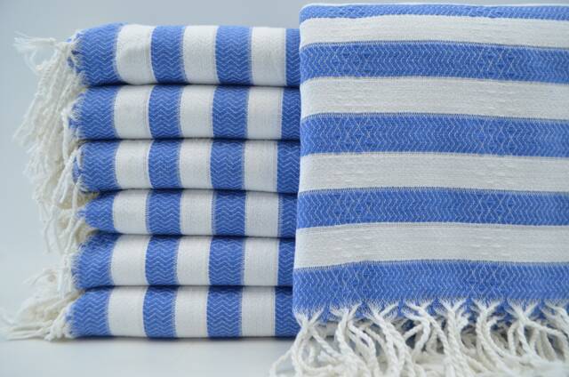 "Soft Towel, Blue Towel, Turkish Peshtemal, Towels, 36""x70" - image 1