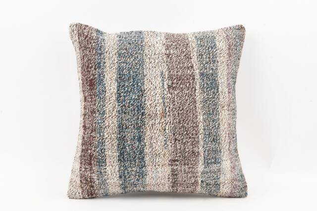 Embroidered Kilim Pillow Turkish Home Decor - 18''x18'' - image 1