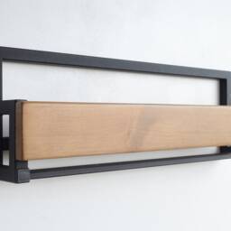 Hallway Metal Wall Mounted Shoe Rack Industrial Wood Schuhregal Entryway Storage Unique Open Floating Shelf Metal Vertical Shelves Gift - thumbnail 2