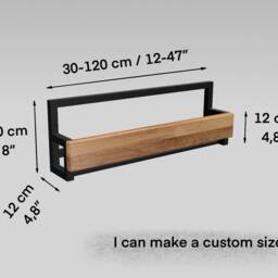 Hallway Metal Wall Mounted Shoe Rack Industrial Wood Schuhregal Entryway Storage Unique Open Floating Shelf Metal Vertical Shelves Gift - thumbnail 3