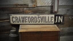 Custom City Wooden Sign, Rustic Destination Wall Decor - thumbnail 1