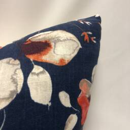 Vern Yip Navy Floral Pillow Cover Asian Watercolor Design - thumbnail 3
