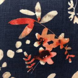 Vern Yip Navy Floral Pillow Cover Asian Watercolor Design - thumbnail 2