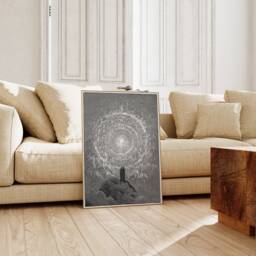 Dore Paradise Print, Heavenly Snow White Angels Rose Poster, Dante Gothic Halloween Gift, Dark Academia Wall Art, Digital Printable - thumbnail 2