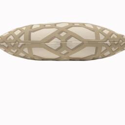 Schumacher Zanzibar Trellis Sand Cushion Cover Pillow Double Sided - thumbnail 3