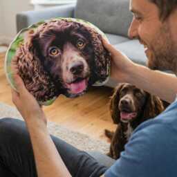 Dog Face Cushion - Approx 30cm - thumbnail 3
