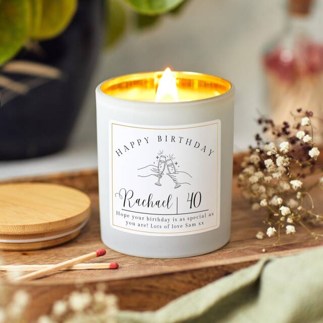 Birthday Gift Personalised Scented Candle For Any Age, Gifts Her, Daughter Birthday, Best Friend Gift, Sister Hamper - image 1