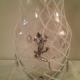 Crochet Covered Glass Vase - thumbnail 2