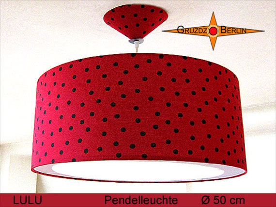 Pendant Lamp Dotted Lika A Ladybug Lulu ??50 cm Dots Black On Red - image 1
