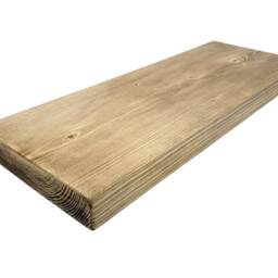 Rustic Solid Wood Floating Shelf 22cm Wide, Various Finishes - thumbnail 2