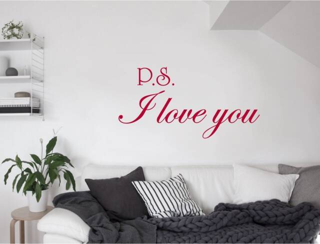 Ps I Love You Wall Sticker, Stickers, Decal, Art, Decor, Quote Gift For Couples - image 1