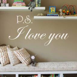 Ps I Love You Wall Sticker, Stickers, Decal, Art, Decor, Quote Gift For Couples - thumbnail 3