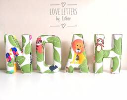 Fabric Letters, Animal Nursery Decor, Baby Gift, New Baby, Name, Name Gifts Girl, For Boys, Letters - thumbnail 1