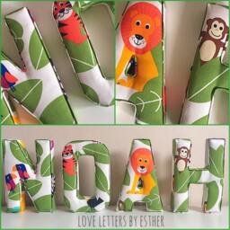 Fabric Letters, Animal Nursery Decor, Baby Gift, New Baby, Name, Name Gifts Girl, For Boys, Letters - thumbnail 2