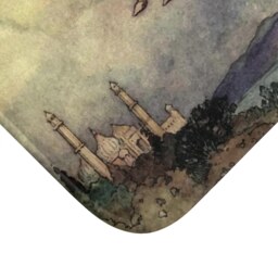 Hiraman & The Pakshiraj, Bath Mat, Vintage Illustration From 1912, Indian Folk Tale - thumbnail 2