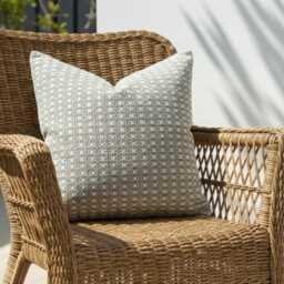 Beige White Neutral Woven Pillow Cover, Modern Farmhouse Cushion For Sofa Couch Bed - thumbnail 3