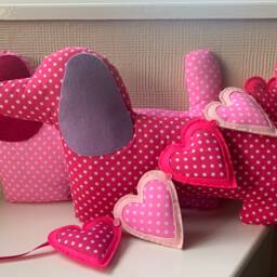 Dog Cushion Dachshund Perfect Gift For Lover Fun Owner Pink Dotty Decor Room - thumbnail 3