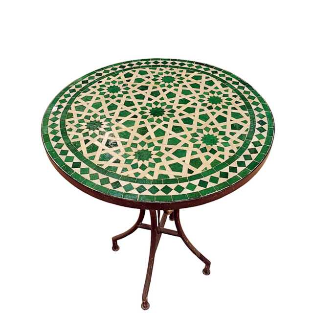 Handmade Zellige Mosaic Dining Table Custom Outdoor-Indoor Patio Table - image 1