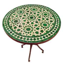Handmade Zellige Mosaic Dining Table Custom Outdoor-Indoor Patio Table - thumbnail 3