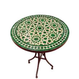 Handmade Zellige Mosaic Dining Table Custom Outdoor-Indoor Patio Table - thumbnail 1