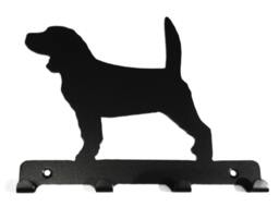 Beagle Silhouette Key Hook Rack - Metal Wall Art