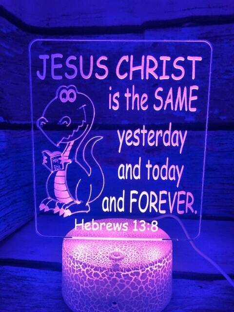 Dinosaur Bible Verse Led Light - image 1