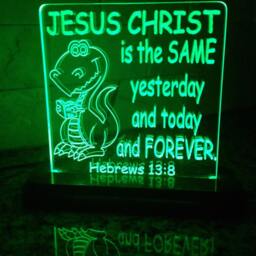 Dinosaur Bible Verse Led Light - thumbnail 3