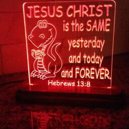 Dinosaur Bible Verse Led Light - thumbnail 2