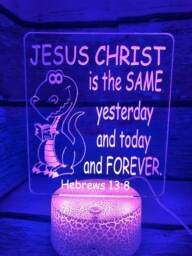 Dinosaur Bible Verse Led Light