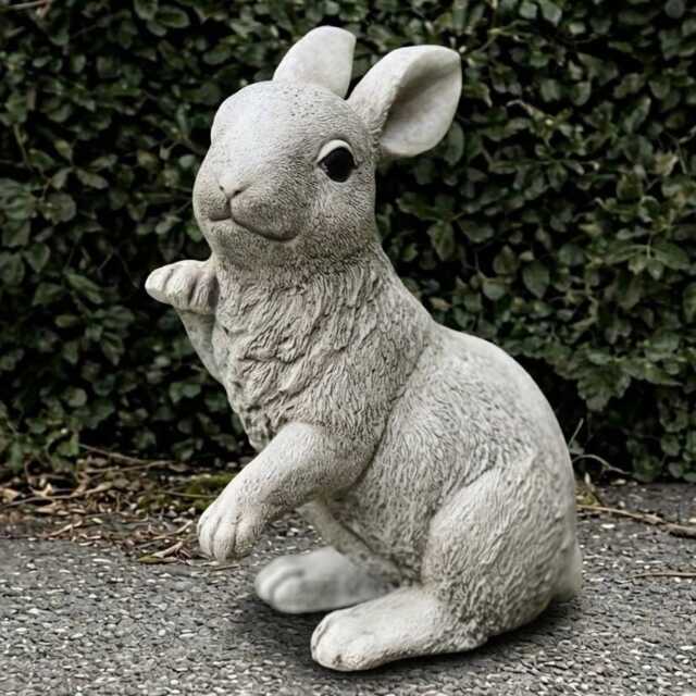 Fantasy Rabbit Statue Concrete Bunny Sculpture Cement Animal Decoration Handmade Art Bunny Lover Gift Lawn Ornament - image 1