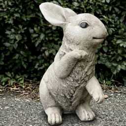 Fantasy Rabbit Statue Concrete Bunny Sculpture Cement Animal Decoration Handmade Art Bunny Lover Gift Lawn Ornament - thumbnail 4