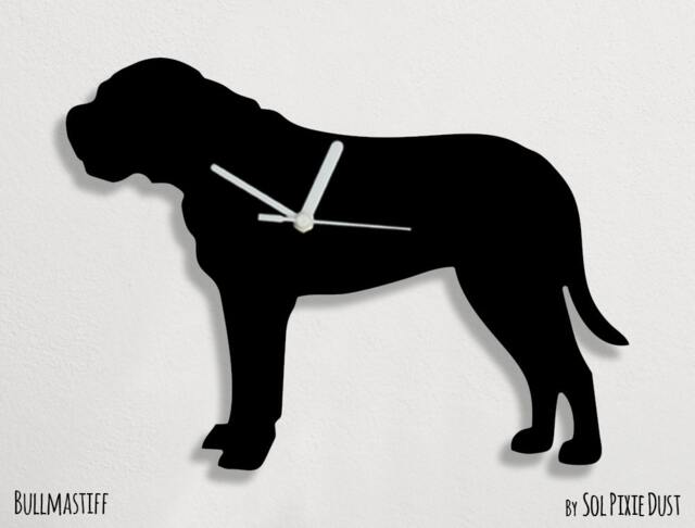 Bullmastiff Dog - Wall Clock Silhouette - image 1