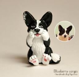Single Welsh Corgi Figurine, Scuplture - Painted Basing On Photos, 100% Handmade - thumbnail 1