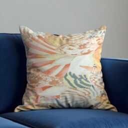 Abstract Neutral Cushion Cover Modern Organic Pattern Pillow Case Beige Peach Earth Tone Decorative Sofa Throw - thumbnail 2