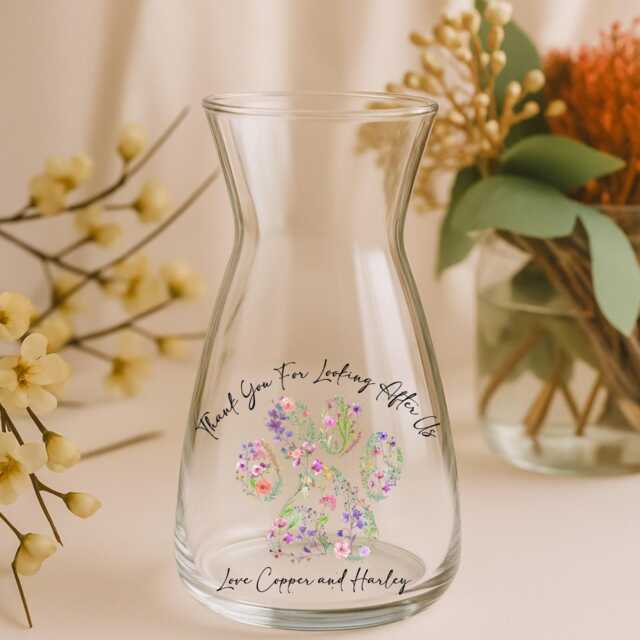 Personalised Thank You For Looking After Me Vase - From The Dog Cat Sitter -Thank Kennels - image 1