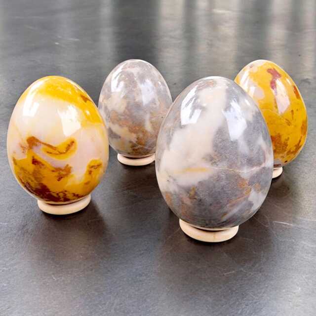 Unique Genuine Marble Eggs Ornament - image 1