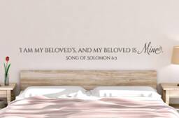 "Vinyl Wall Decal - Song Of Solomon 63 ""I Am My Beloved's & Beloved Is Mine" - thumbnail 1