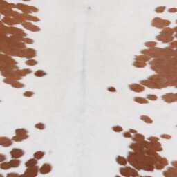 statement Large Cowhide Accent - Premium Brown & White Hair-On Leather Rug - thumbnail 3