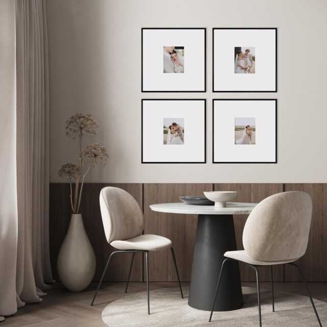 "Black Wooden Photo Frame 20x20"" For 8x6" - image 1