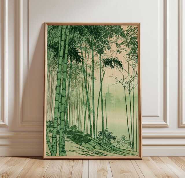 Bamboo Forest Poster, Japanese Landscape Print, Zen Wall Art - image 1