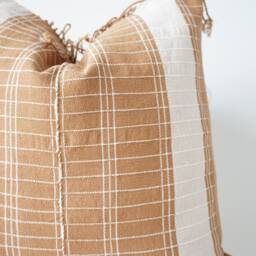 Brown Tribal Hemp Hand Woven Natural Dye Color Hmong Lumbar Pillow Cover - thumbnail 2