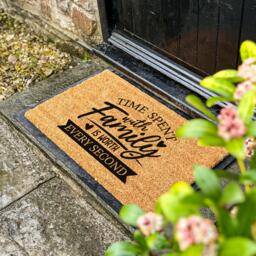 Time Spent With Family Is Worth Every Second Doormat - Heartfelt Welcome Mat, Entry Rug, Home Gift, Cozy Decor Idea New Gift - thumbnail 1