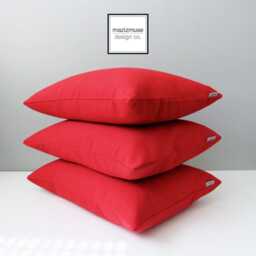 Outdoor Sunbrella?? Pillow Cover in Jockey Red Sunbrella Fabric, Porch/Patio Pool Lounge Chairs, Decorative Nautical Cushions, Mazizmuse - thumbnail 4