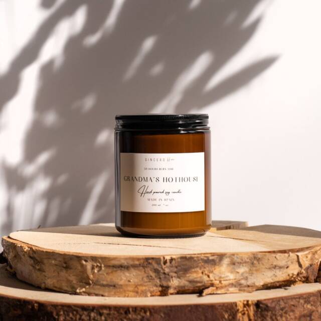 Aromatic Soy Candle Tomato & Basil - Wooden Wick, Rustic Eco-Friendly Decor - image 1