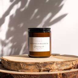 Aromatic Soy Candle Tomato & Basil - Wooden Wick, Rustic Eco-Friendly Decor - thumbnail 1