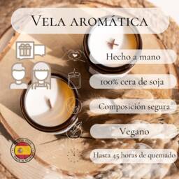 Aromatic Soy Candle Tomato & Basil - Wooden Wick, Rustic Eco-Friendly Decor - thumbnail 2